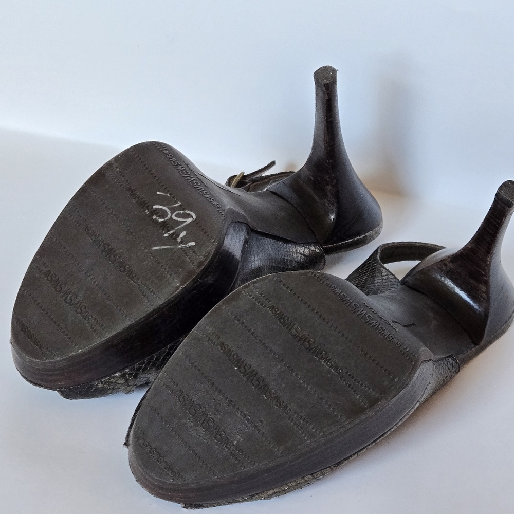 Stewart Weitzman Platform Python Embossed Leather… - image 4